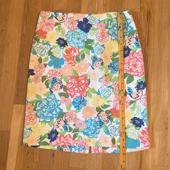 Talbots Multicolor Floral Butterfly Pattern Skirt Petite Women’s Size 2P - Picture 5 of 13